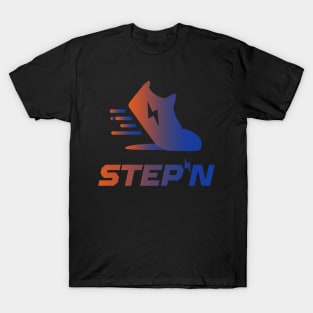 STEPN Logo - Move to Earn | Trending Crypto | Green Metaverse | Green Satoshi Token T-Shirt